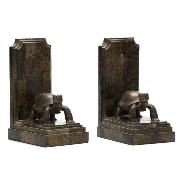 pair-of-maitland-smith-granite-and-brass-tortoise-bookends
