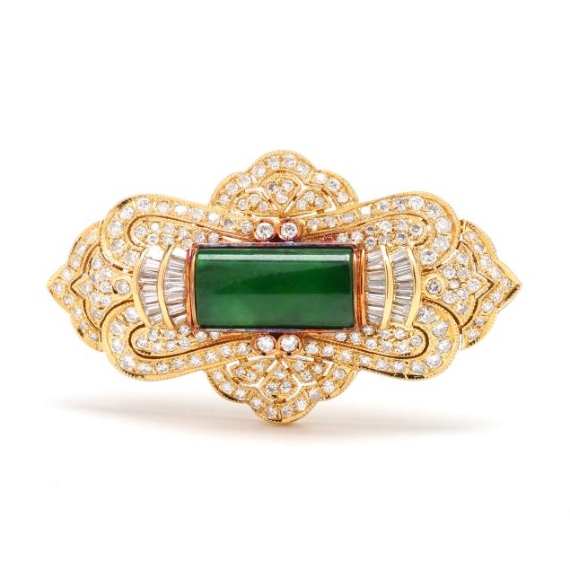 gold-jadeite-and-omphacite-jade-and-diamond-brooch