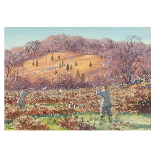 aiden-lassell-ripley-american-1896-1969-i-springer-and-hunters-with-pheasants-i