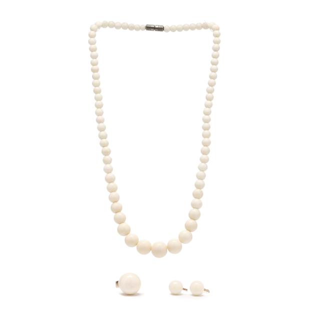three-carved-white-coral-jewelry-items