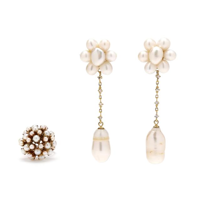 two-vintage-pearl-jewelry-items