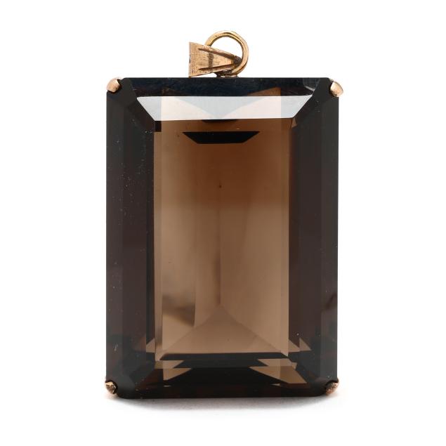 gold-and-smoky-quartz-pendant