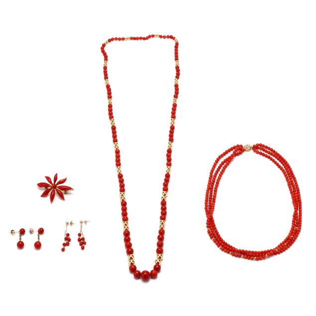 group-of-red-coral-jewelry