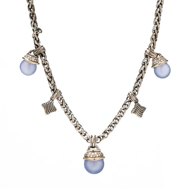silver-gold-chalcedony-and-diamond-station-necklace-david-yurman