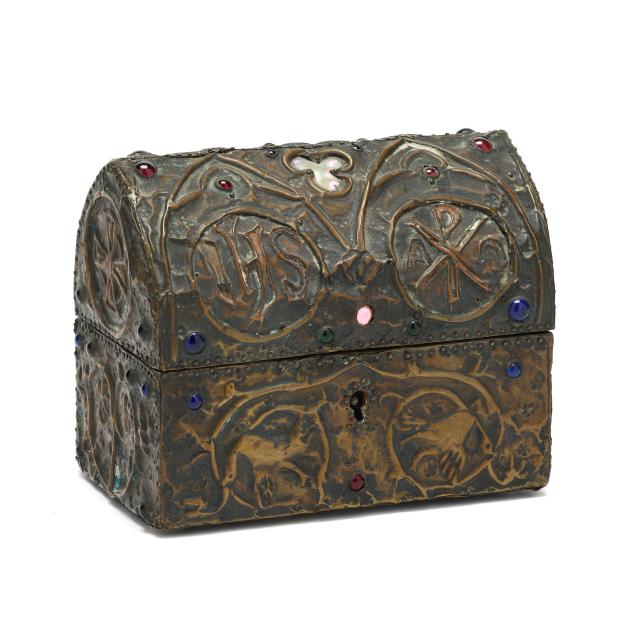 armand-frenais-art-nouveau-inlaid-repousse-box-of-ecclesiastical-theme