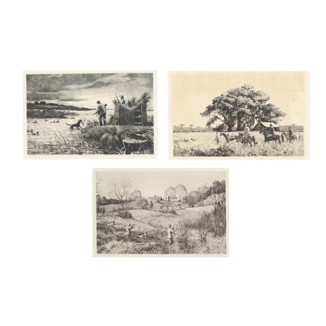 aiden-lassell-ripley-american-1896-1969-i-retrieving-i-i-pheasant-shooting-i-i-point-on-quail-i-three-works