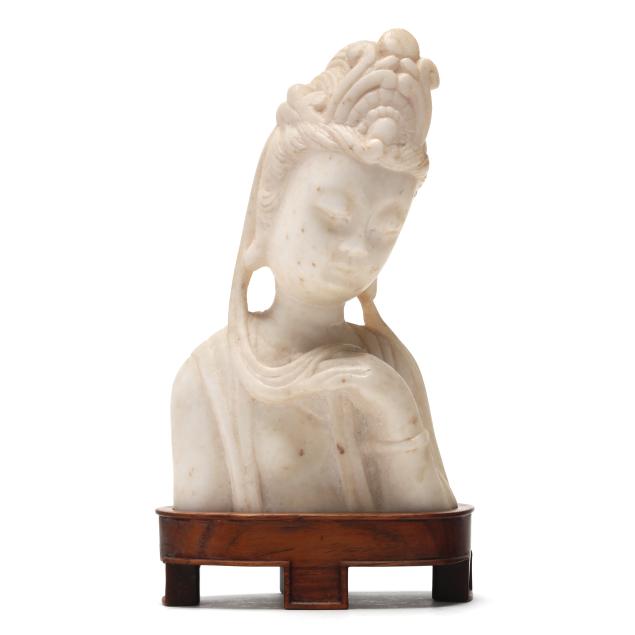 a-chinese-marble-bust-of-guanyin
