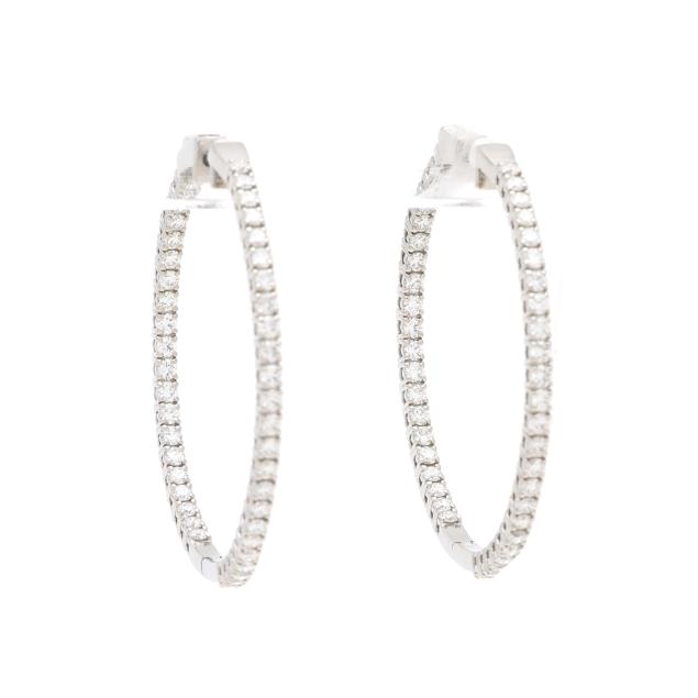 platinum-and-diamond-inside-out-hoop-earrings