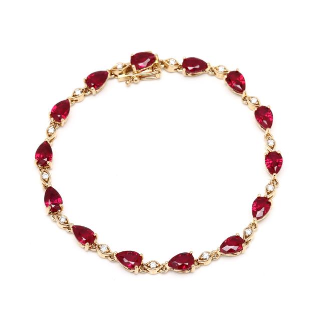 gold-synthetic-ruby-and-diamond-bracelet