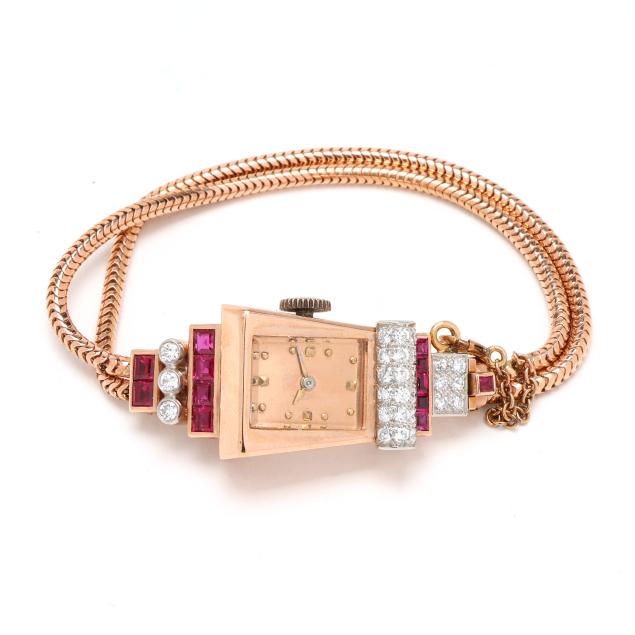 retro-lady-s-rose-gold-and-gem-set-watch