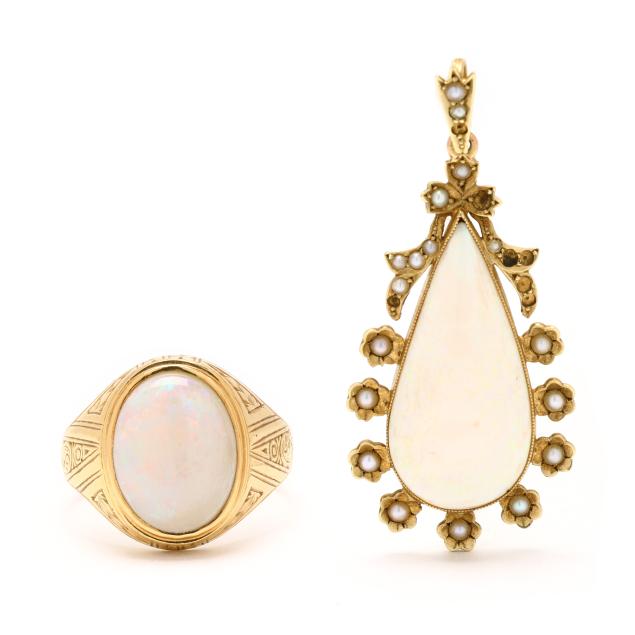 gold-and-opal-ring-and-pendant