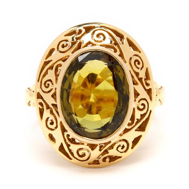 gold-and-green-chrysoberyl-ring