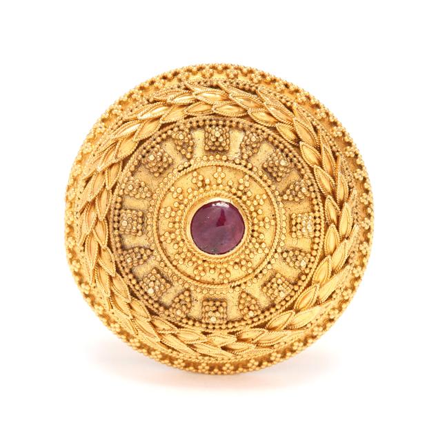 antique-high-karat-gold-and-gem-set-brooch