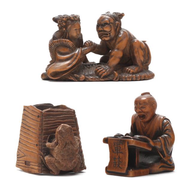 a-group-of-three-japanese-carved-boxwood-netsuke