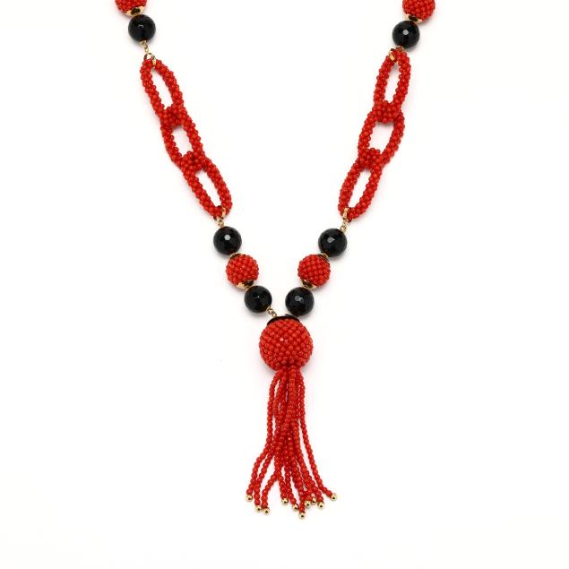 vintage-coral-and-onyx-necklace