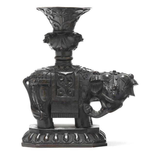 a-chinese-bronze-elephant-with-urn-or-candle-holder