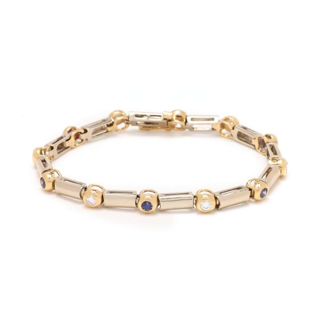 bi-color-gold-purple-sapphire-and-diamond-bracelet
