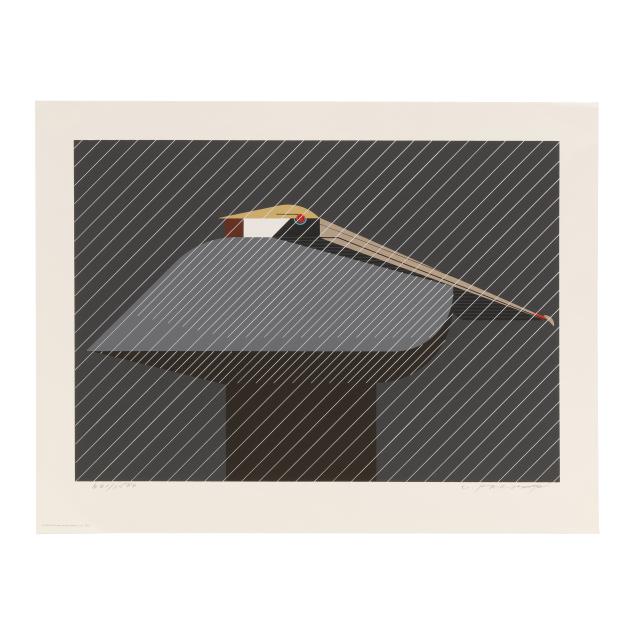 charley-harper-american-1922-2007-i-pelican-in-a-downpour-i