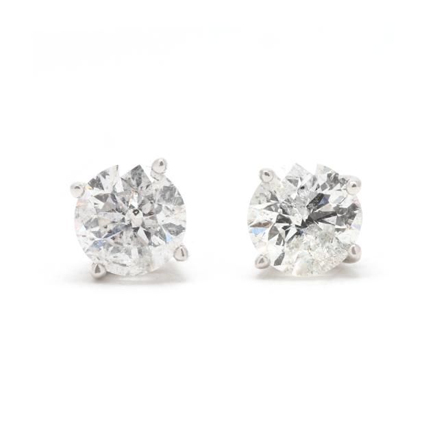 white-gold-and-90-total-carat-diamond-stud-earrings