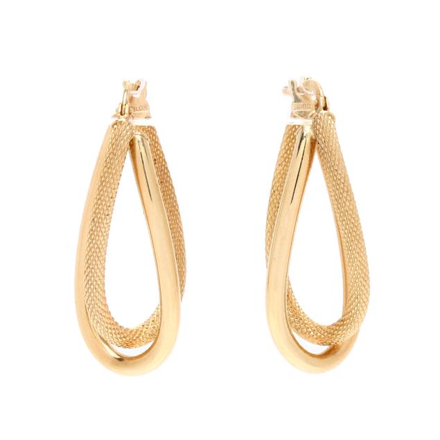 gold-double-hoop-earrings-milor