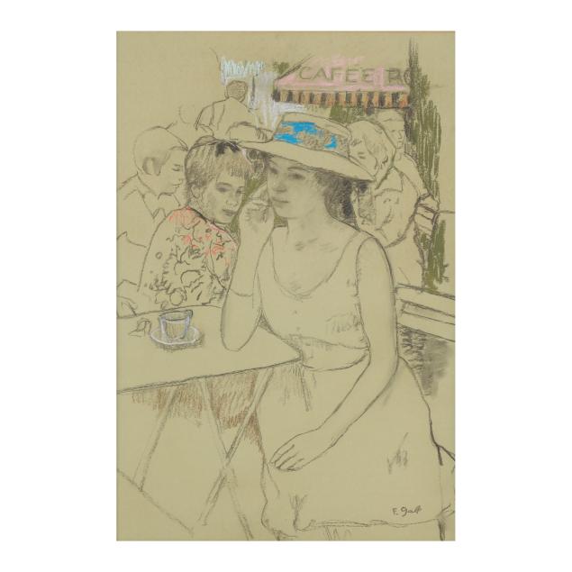 francois-gall-hungarian-french-1912-1987-woman-at-cafe