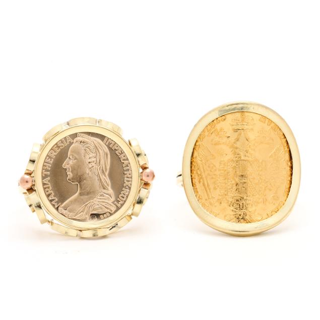 two-gold-coin-rings