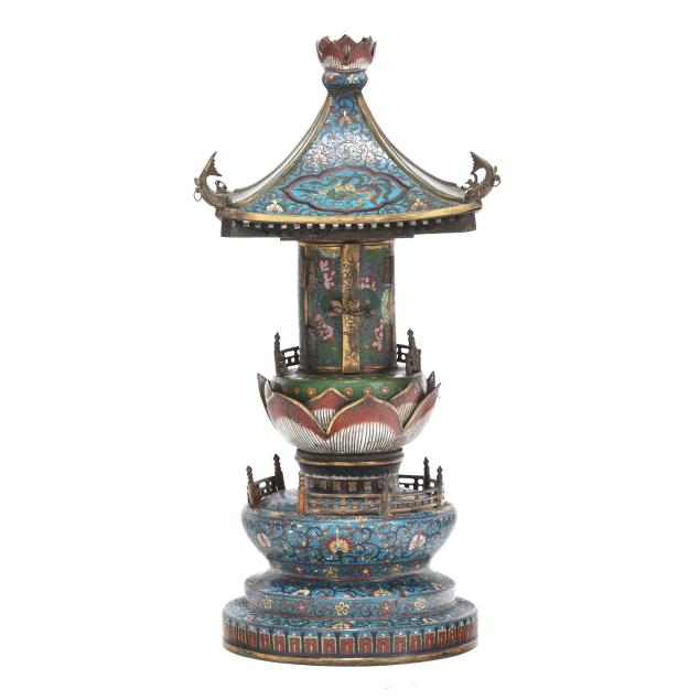 a-very-rare-chinese-cloisonne-pagoda-incense-burner