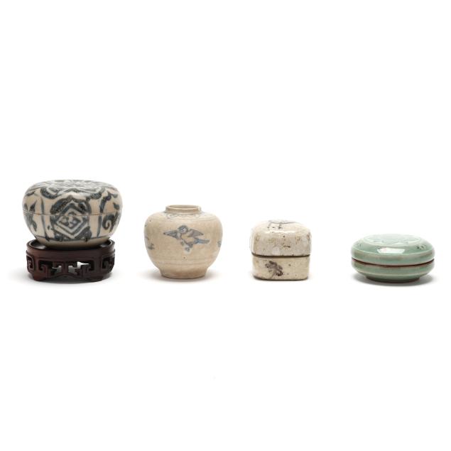 four-asian-ceramic-boxes