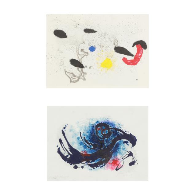 two-framed-abstracts-in-the-manner-of-miro-by-john-wedda-and-omar-coffers