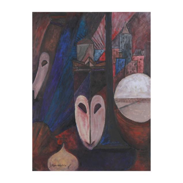 john-a-wedda-american-1911-2014-still-life-with-masks