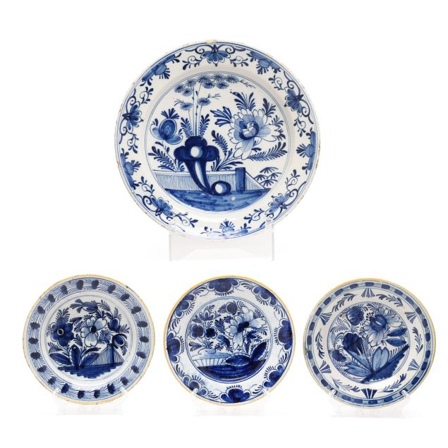 four-blue-and-white-dutch-delftware-plates