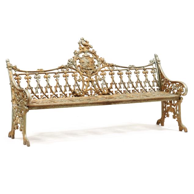 gothic-revival-iron-garden-bench