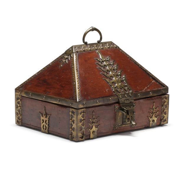 antique-southeast-indian-brass-bound-dowry-box