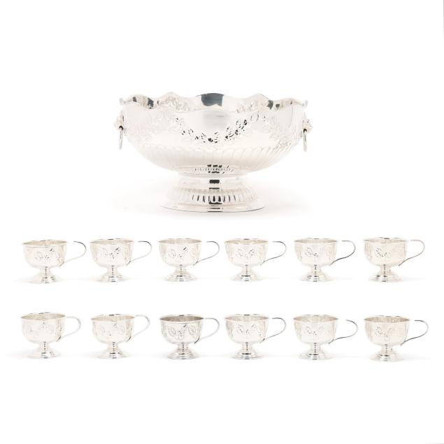 silver-plated-punch-bowl-and-cup-set