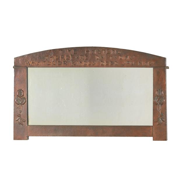 arts-and-crafts-hammered-copper-mirror-with-proverbial-verse