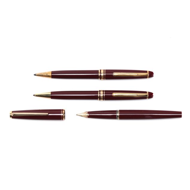 three-montblanc-burgundy-red-pens