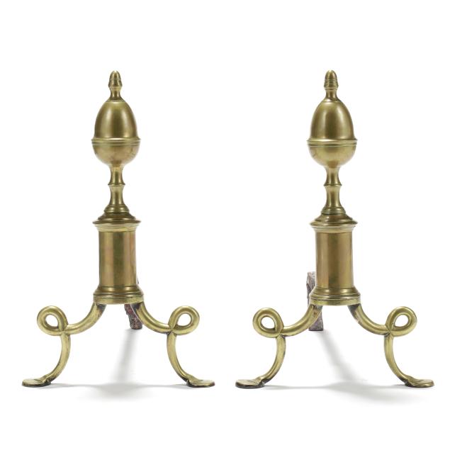 a-fine-pair-of-federal-brass-lemon-top-andirons