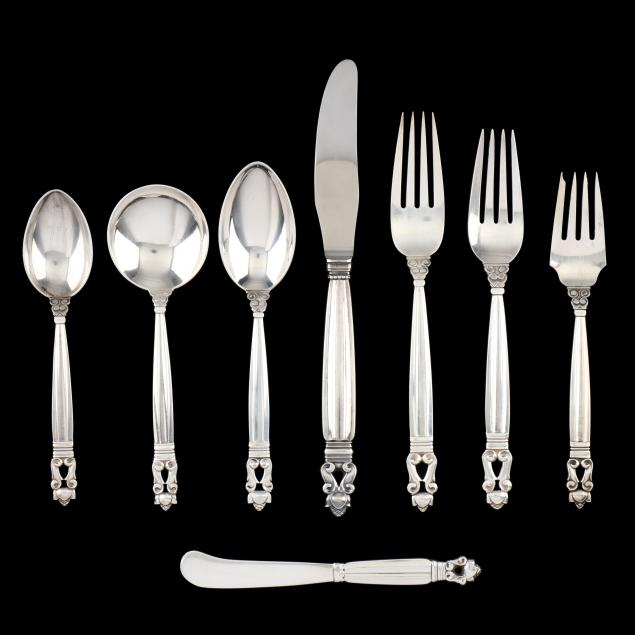 large-georg-jensen-i-acorn-i-sterling-silver-flatware-service-with-table-accessories
