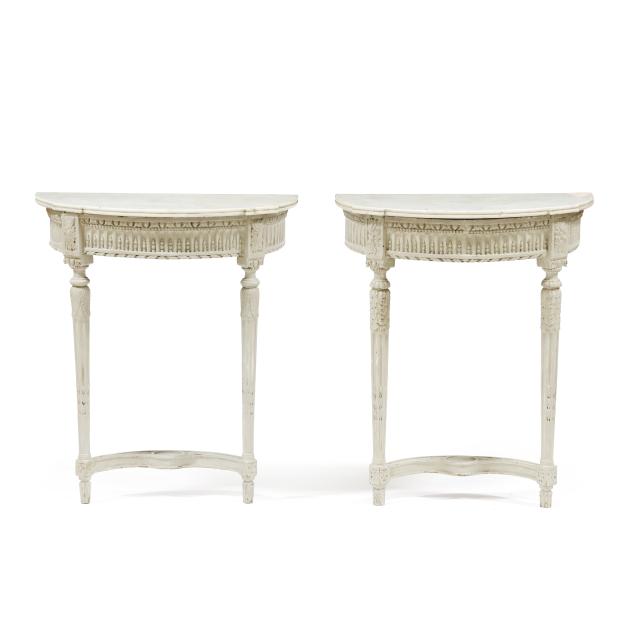pair-of-louis-xvi-carved-and-painted-marble-top-diminutive-console-tables