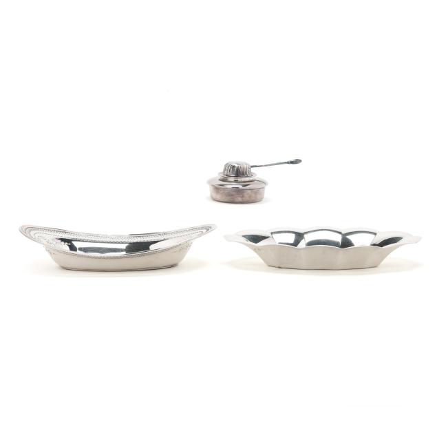 two-tiffany-co-sterling-silver-bread-trays-and-silver-plated-burner