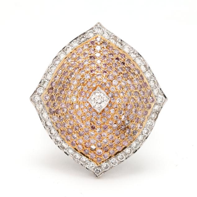 white-gold-and-pink-diamond-ring