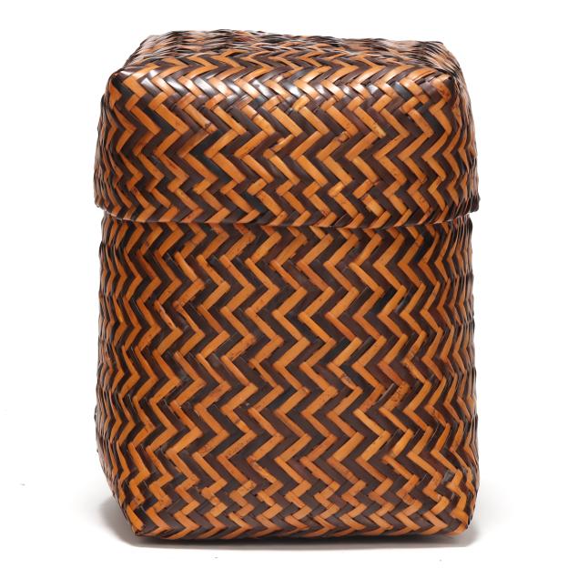 rowena-bradley-nc-1922-2003-cherokee-double-weave-lidded-storage-basket