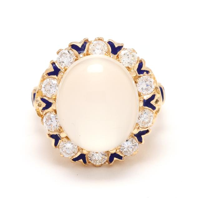 gold-cat-s-eye-moonstone-diamond-and-enamel-ring