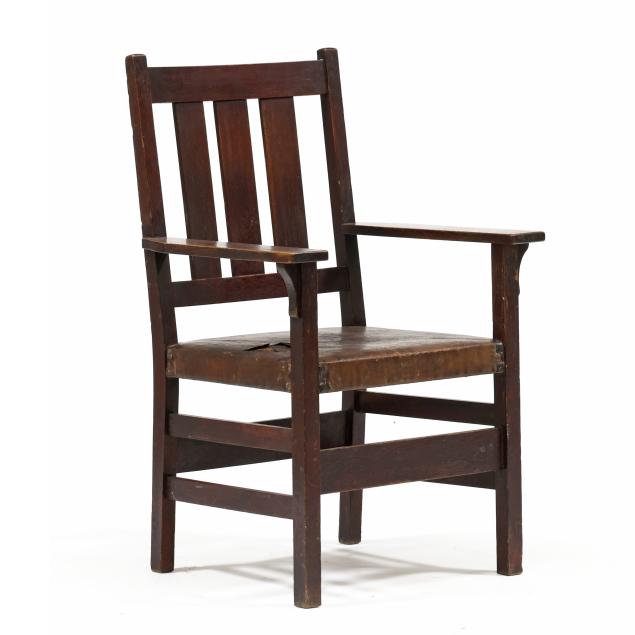 gustav-stickley-mission-oak-armchair