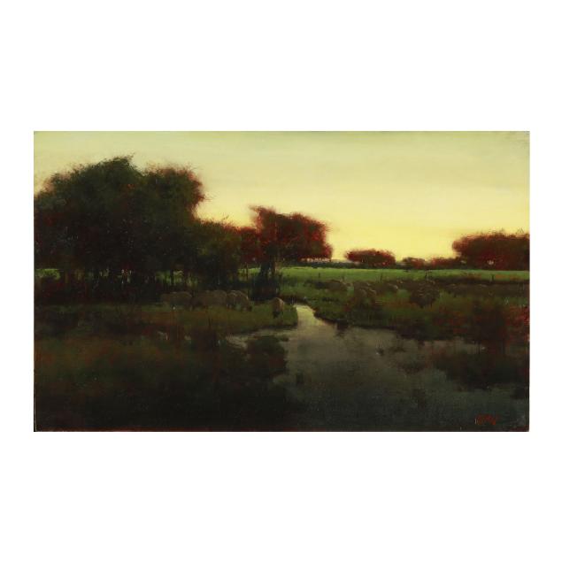 michael-workman-american-b-1962-i-sheep-tree-at-eve-i