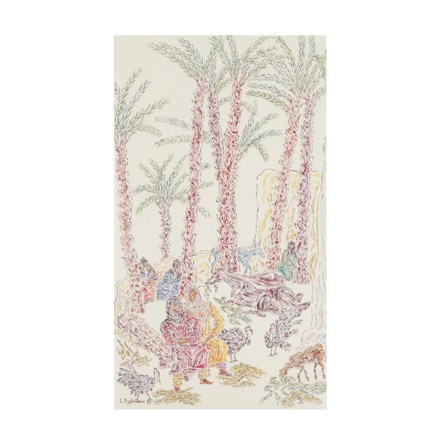 inji-efflatoun-egyptian-1924-1989-i-black-rooster-i