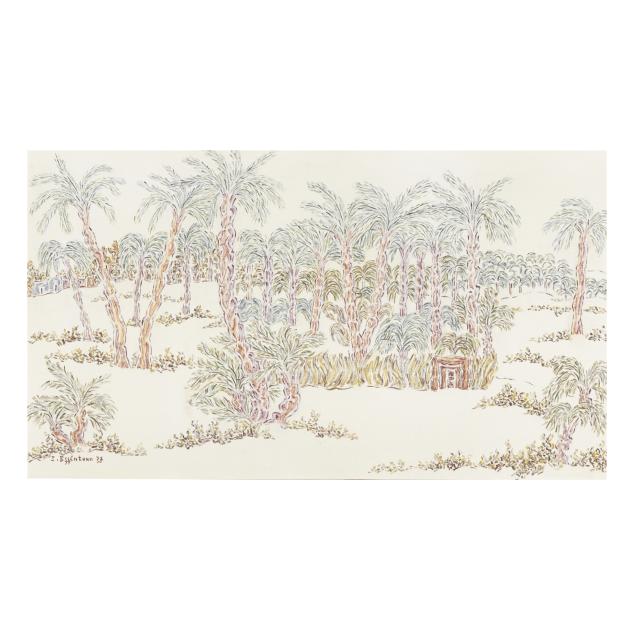 inji-efflatoun-egyptian-1924-1989-i-the-palm-oasis-i