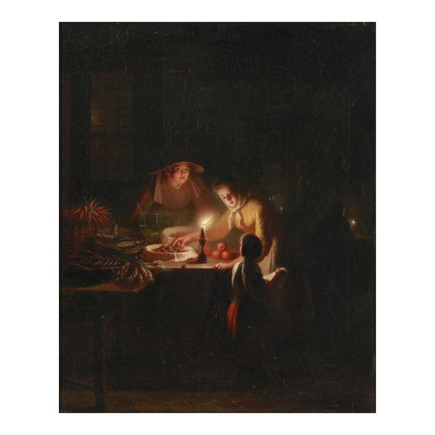 johannes-rosierse-dutch-1818-1901-candlelit-feast