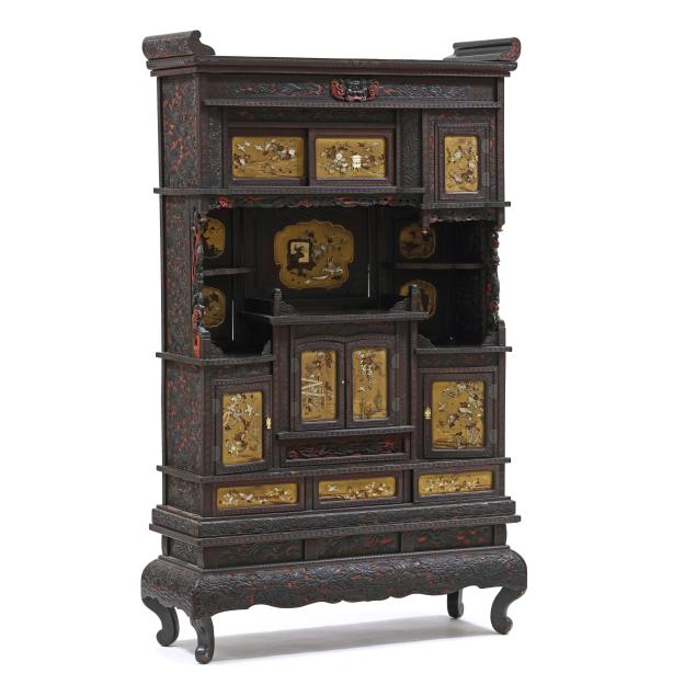 an-exceptional-japanese-carved-wood-and-shibayama-cabinet