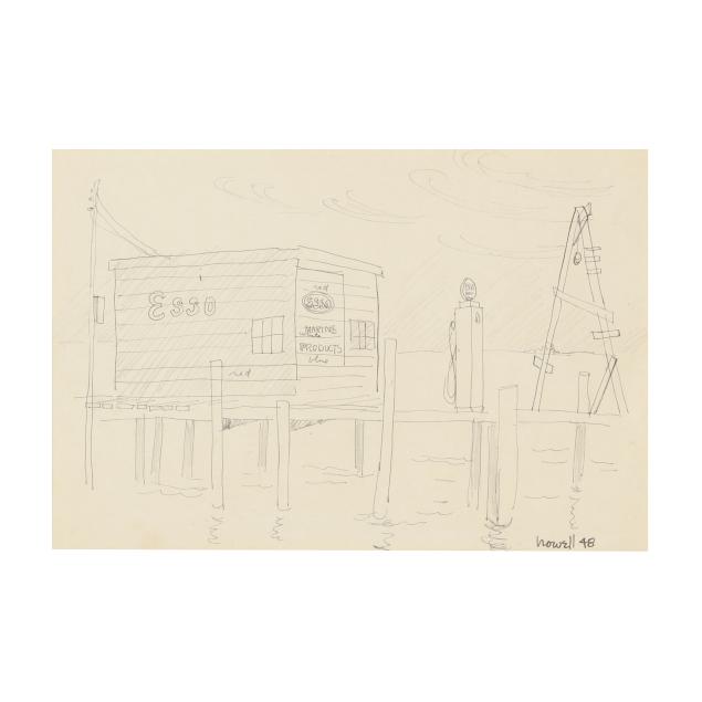 claude-howell-nc-1915-1997-pier-at-wrightsville-beach